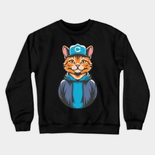 Cool Stylish Cat Crewneck Sweatshirt